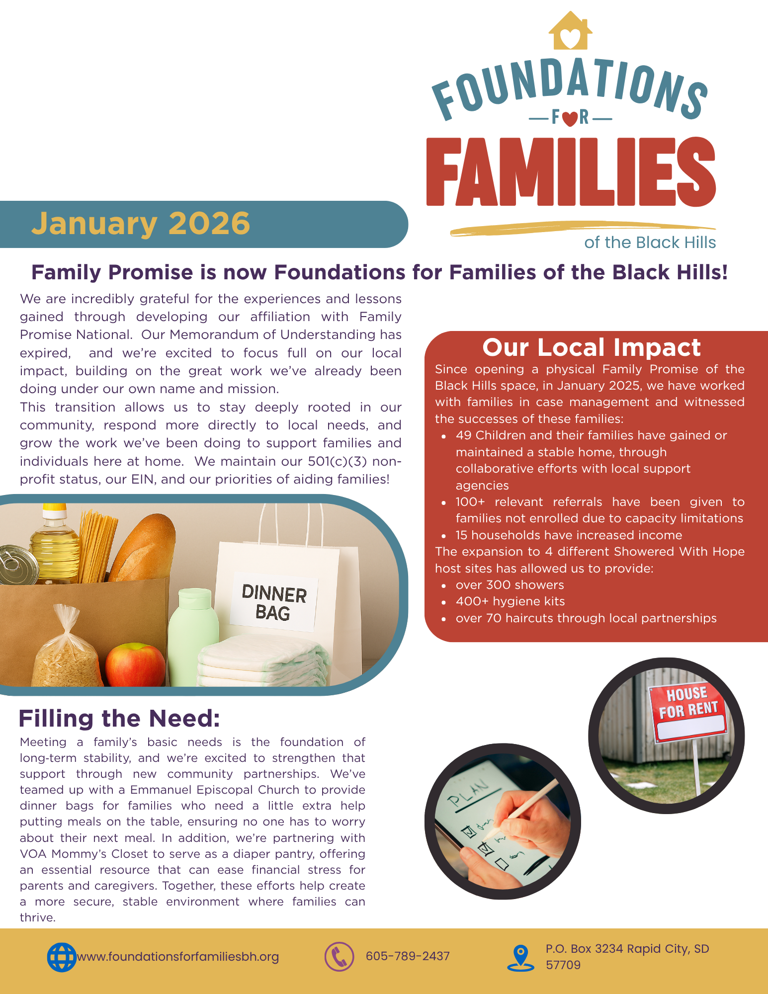 January 2026 Newsletter — Family Promise is now Foundations for Families